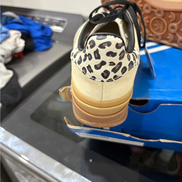 Adidas Gazelle  Beige and Leopard Print Sneakers - Picture 3 of 3